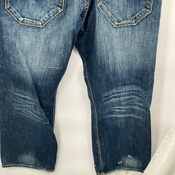 Ed Hardy Men's Distressed Button-Fly Denim Jeans 36 x 30 Blue - Picture 8 of 12